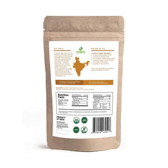 Organic Spice Resource open pouch showing powder texture and easy reseal for freshness