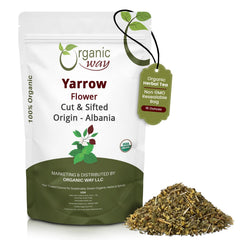 Organic Way front packaging of blue butterfly pea flowers showing product and weight, ensures quality