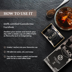 ORGANO brewed cup with dark crema showing rich flavour and ready-to-drink appeal