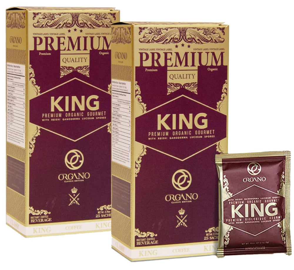 ORGANO front packaging showing two boxes and sachet convenience