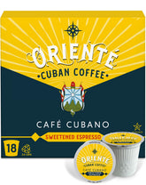 Oriente pods box front showcasing brand and 18-count convenience