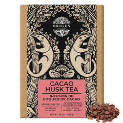 Origen Cacao front packaging showing 8 oz jar and product details for convenience