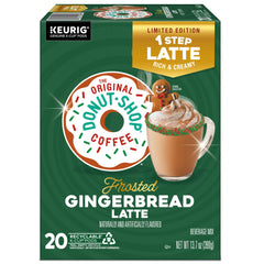 Close-up of single K-Cup pod showing label and seal, The Original Donut Shop quality visible