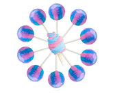 Original Gourmet front packaging showing 10-count cotton candy lollipops and clear branding