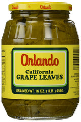 ORLANDO jar of grape leaves front view showing label and ready-to-use convenience