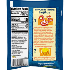 Close-up of Ortega packet detail highlighting easy single-use portion