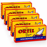 Ortiz front can showing brand and tin design, indicates premium conserva