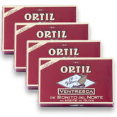 Ortiz front-of-can ventresca showing elegant label and premium look
