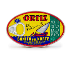 Ortiz white tuna front can showing label and premium packaging for easy identification