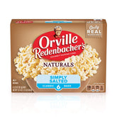 Orville Redenbacher's front packaging showing natural simply salted benefit