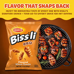 Osem Bissli open bag with visible pieces highlighting portability and freshness