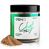 osmo applewood smoked sea salt front jar showing packaging and benefit for gifting