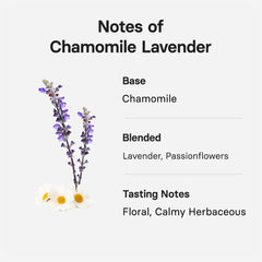Osulloc dry blend close-up with visible chamomile and lavender for aromatic appeal