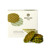 Osulloc front packaging showing matcha waffles and premium branding for gifting