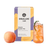 Osulloc pack front showing peach black tea box and premium branding benefit convenience