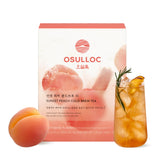 OSULLOC front packaging showing Sunset Peach tea for quick recognition and convenience