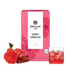 Osulloc front packaging showing Sweet Hibiscus and benefits for easy brewing