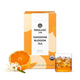 Osulloc front packaging showing organic tangerine blossom tea, clear branding and benefits