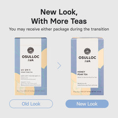 Osulloc teabag close-up showing fine filter and quick infusion benefit