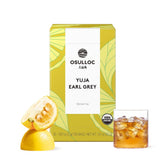 Osulloc front packaging showing Yuja Earl Grey and organic badge for fresh choice