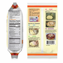 Otafuku bag close-up displaying ingredient list and easy recipe for guidance