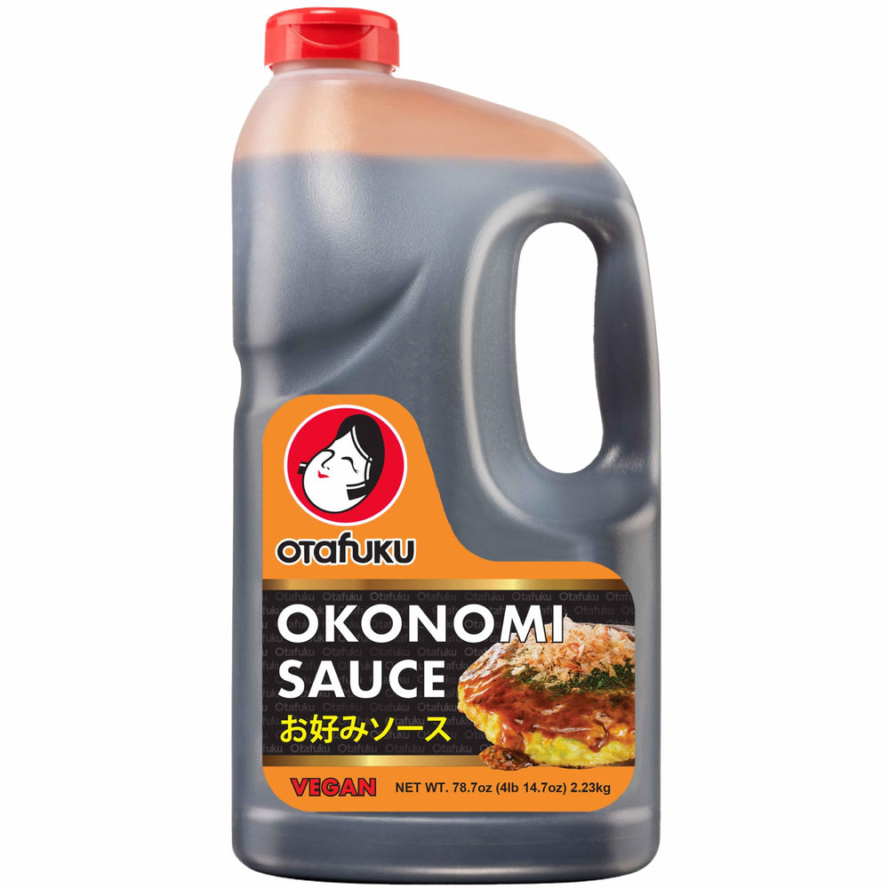 Otafuku half-gallon front label shows brand and size, easy identification