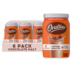 Ovaltine 12 oz canister front view showing label and packaging benefit convenience