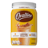 Ovaltine Classic front canister showing label and size benefit
