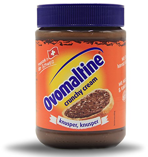 OVOMALTINE jar front label showing product and UTZ cocoa benefit