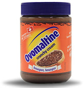 OVOMALTINE jar front label showing product and UTZ cocoa benefit