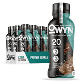 OWYN front packaging showing cold brew coffee flavor and 20g protein benefit