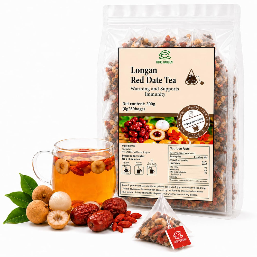 OZOXOO front packaging showing organic goji, jujube and longan benefits