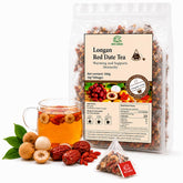 OZOXOO front packaging showing organic goji, jujube and longan benefits