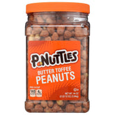 P-nuttles front jar view showing bulk snack and easy grab benefit