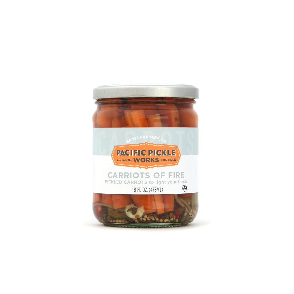Pacific Pickle Works front label showing jar and product name for easy identification