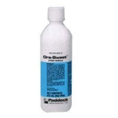 PADDOCK LABORATORIES ORA Sweet Syrup S/F front label showing bottle and size benefit