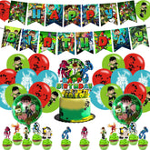PAKJEL front display of full cartoon party set, shows matching pieces and benefit of coordination
