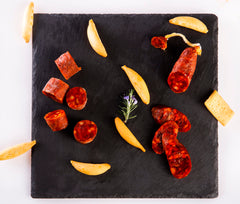 Palacios on a charcuterie board with cheese for entertaining appeal