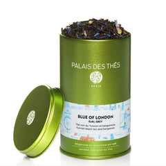 Palais des Thés tin front view showing elegant packaging and portability