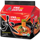 Paldo Hwa front packaging showing bold spicy ramen branding and family pack benefit