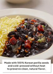 K FOOD Paldo sauce packet detail showing rich black bean sauce inside