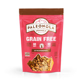 Paleonola front packaging showing resealable 10 oz bag and strawberry image for convenient storage