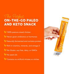 Paleovalley chicken stick texture close-up highlighting lean protein