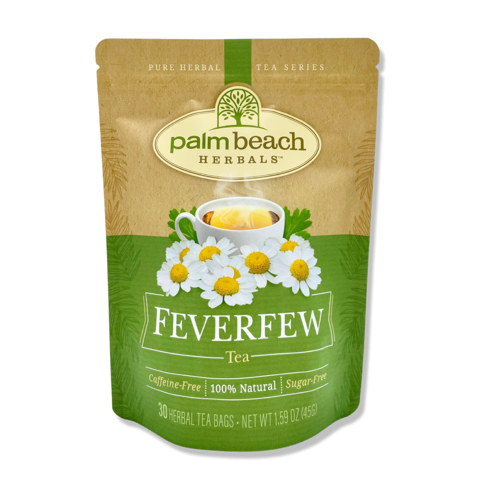 Palm Beach Medicinal Herbs front packaging showing pouch and tea label for freshness