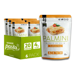 Palmini front packaging showing low‑carb lasagna sheets and benefits