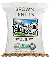 Palouse Brand front pack shot showing 25 lb bag and clean labeling benefit