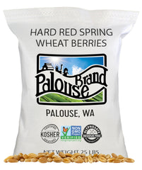 Palouse Brand front packaging showing 25 lb bag and benefits