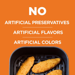 PAM spray applied to fries in an air fryer promoting crisp browning