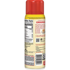 PAM original spray in use on a skillet providing even nonstick coating