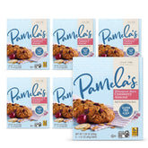 Pamela's Products front packaging showing cranberry almond bars and benefits